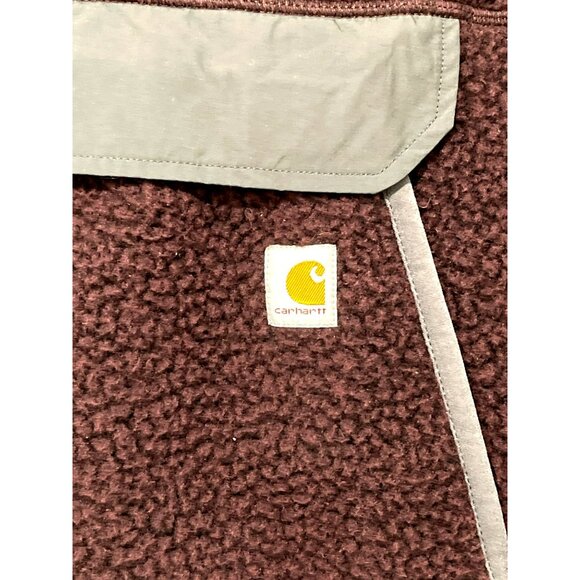 Carhartt Blackberry XS Relaxed Fit Snap Front Sherpa Fleece Pullover NWT - Picture 5 of 6